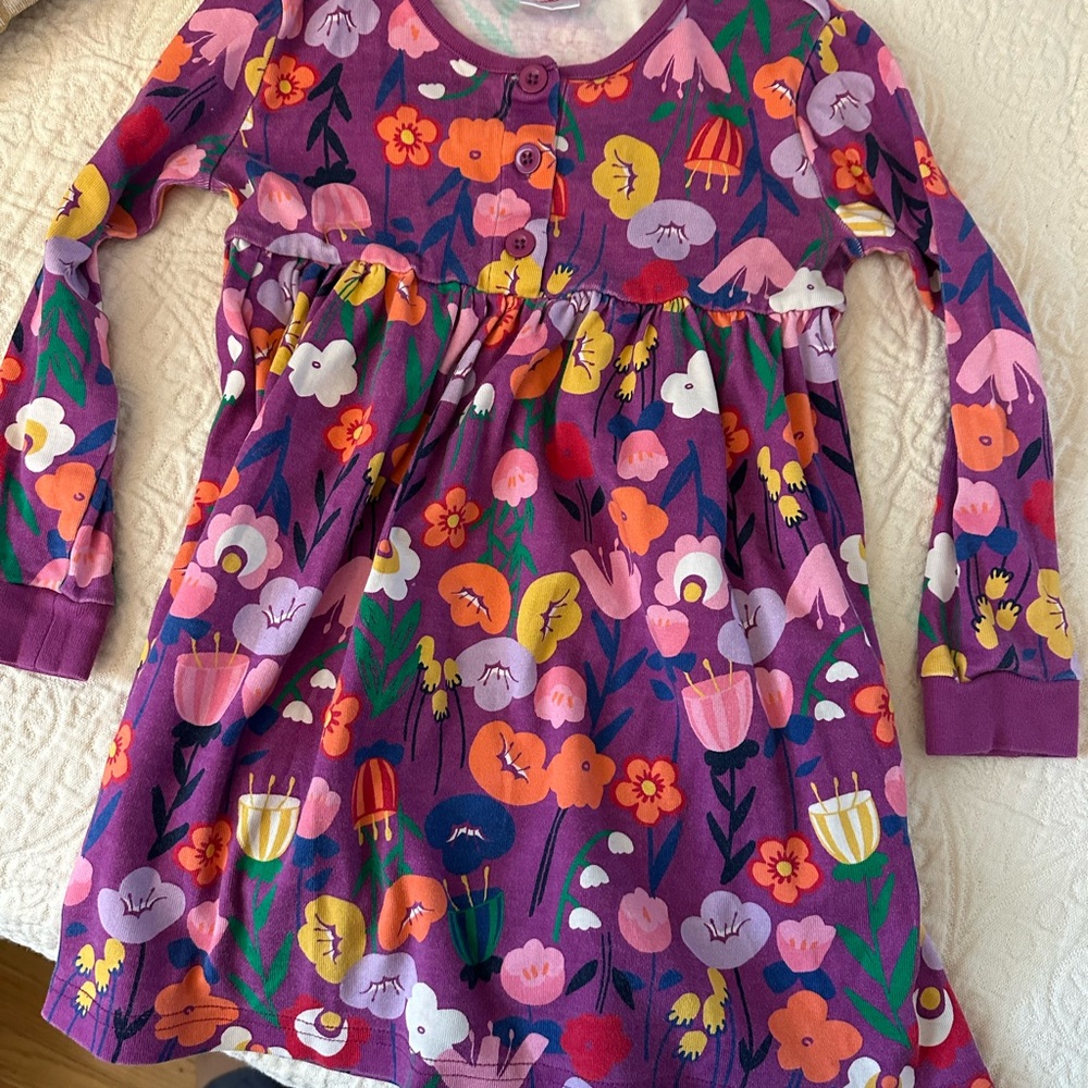Hanna Andersson Purple Floral Kids Dress